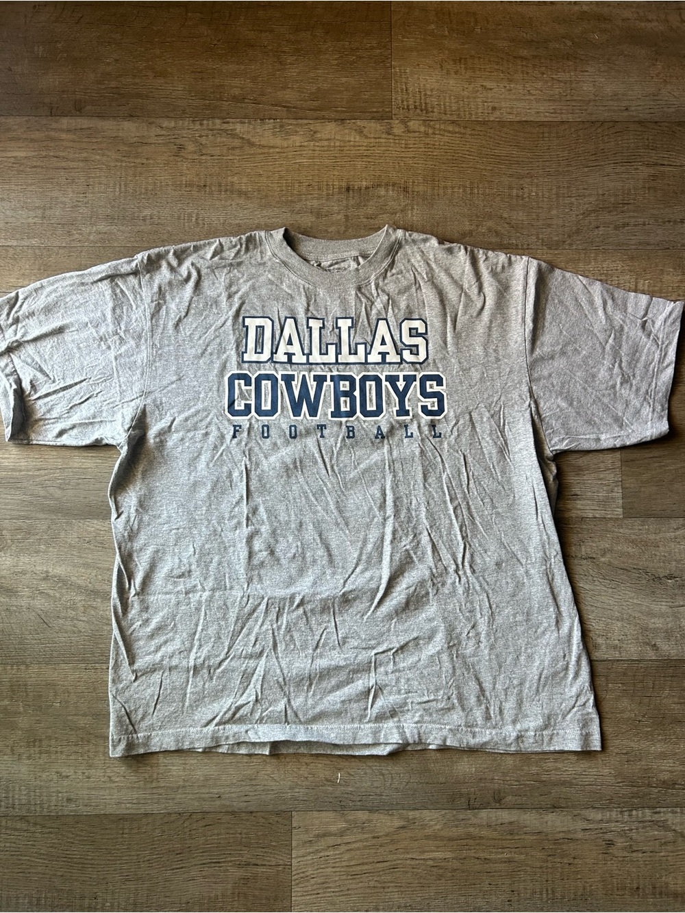 Dallas Cowboys Graphic Tee - Gray with Navy Print